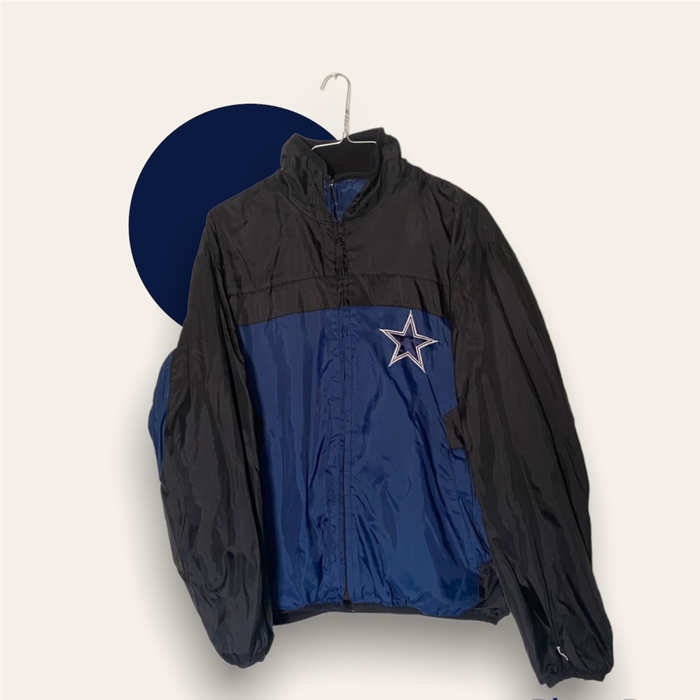 NFL cowboys vintage reversible bomber jacket